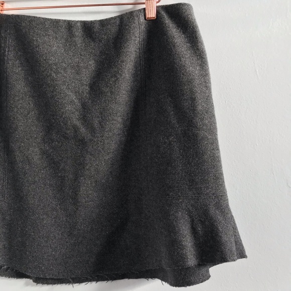 Madewell Wool Flounce Mini Skirt Gray • 10 - Picture 2 of 4